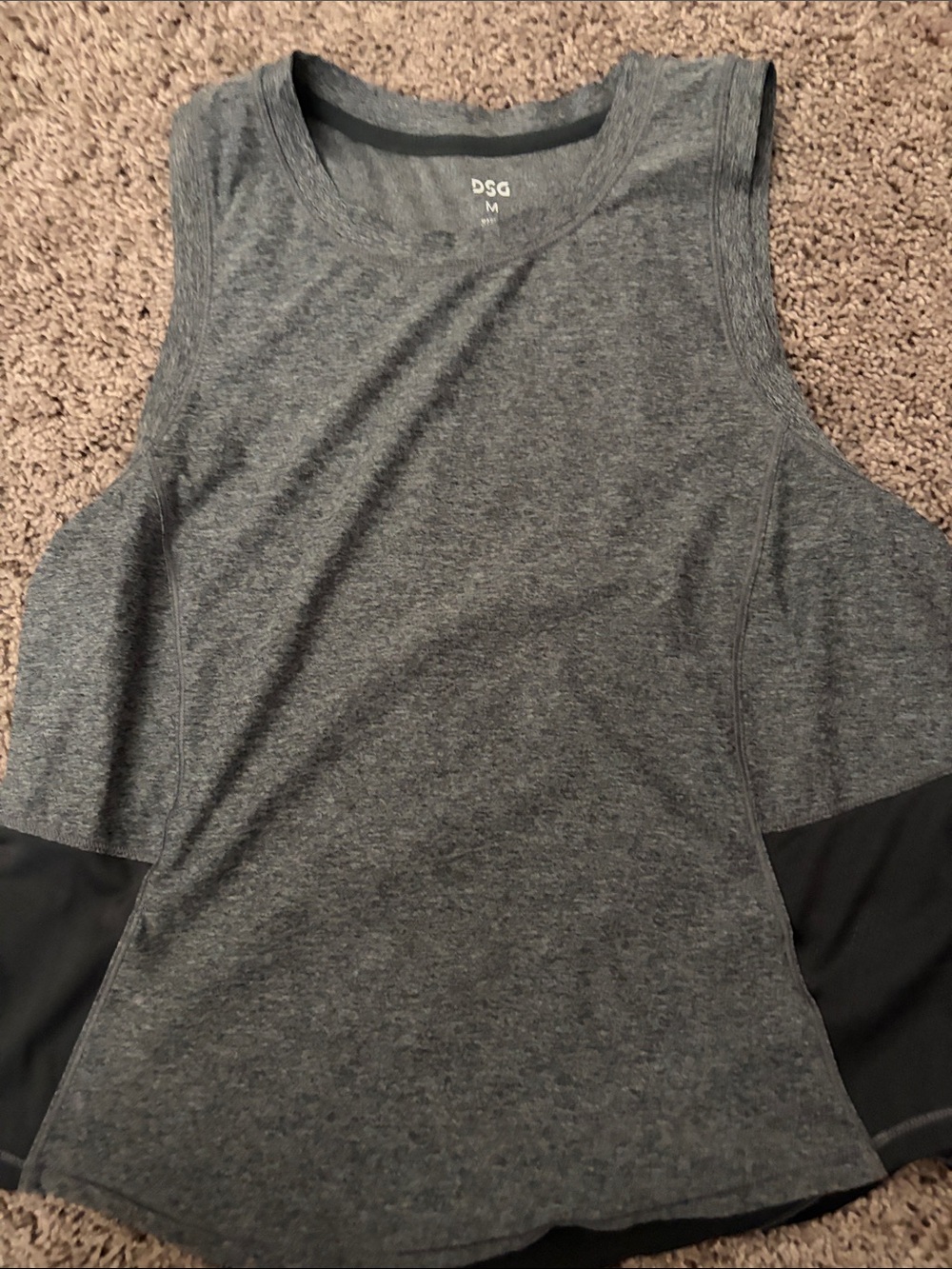 DSG Women's Gray Tank Top with Black Panels